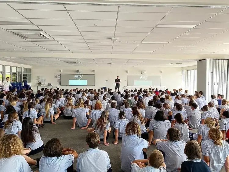 A whole year group at a Simple Six presentation